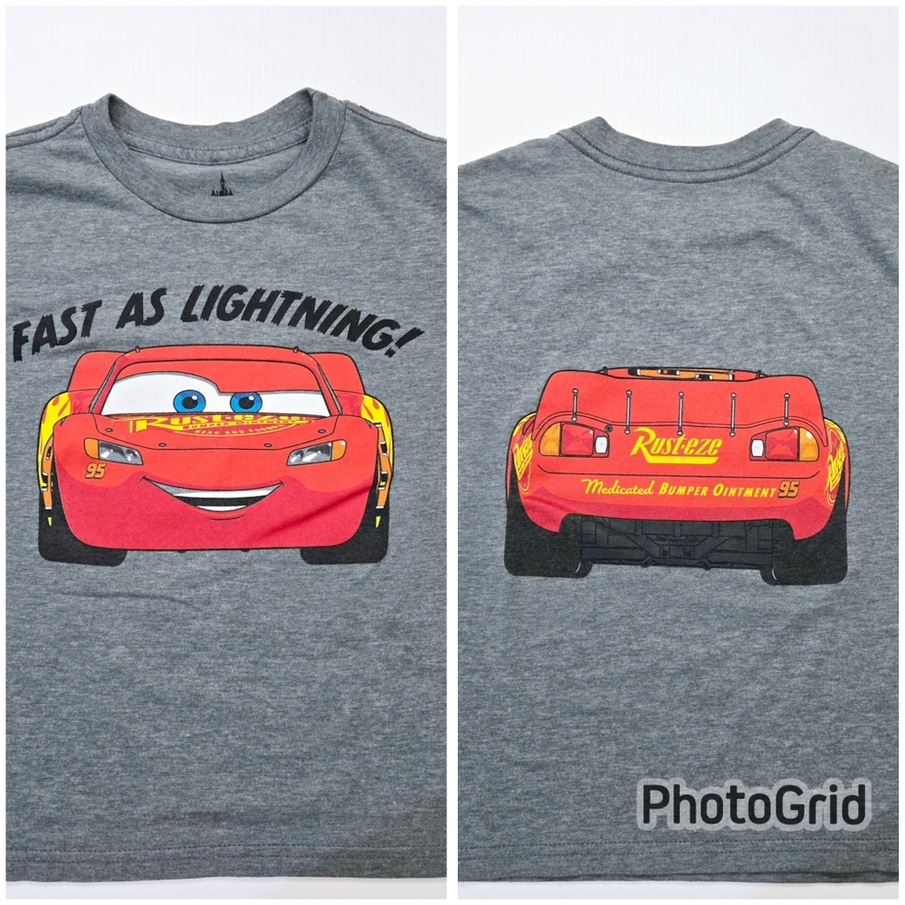 DisneyParks DCA Pixar Cars Land Lightning McQueen Kids T-Shirt Size XS